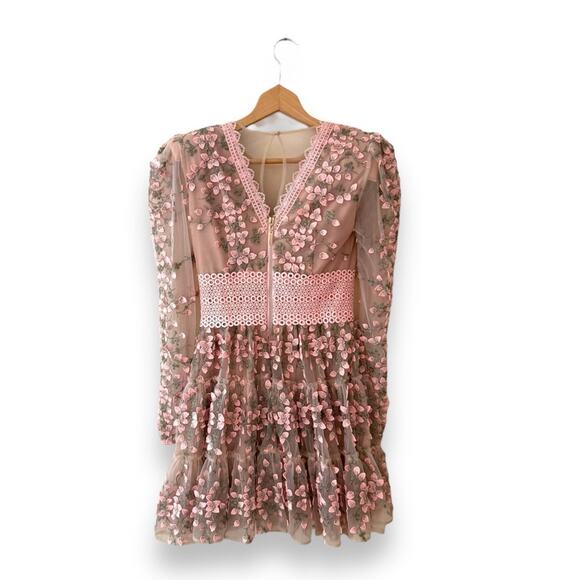 Bronx and Banco Megan Long Sleeve Mini Dress in Rose Pink Small (2-4 US) Women’s - Picture 9 of 12